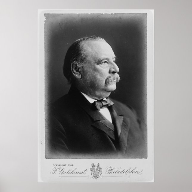 Porträtt till president Stephen Grover Cleveland Poster (Framsidan)