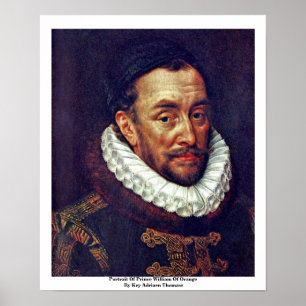 Porträtt till prins William of Orange Poster