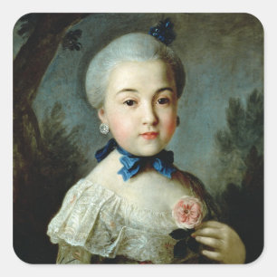 Porträtt till prinsessan Charlotte Sophia Fyrkantigt Klistermärke