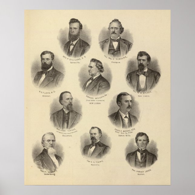Porträtt till Rev H Gilliland, Wm F Terhune Poster (Framsidan)