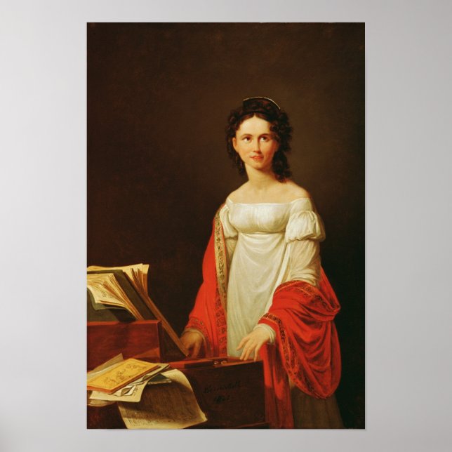 Porträtt till sångaren Anna Borunova, 1821 Poster (Framsidan)