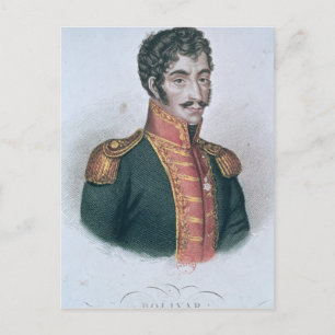 Porträtt till Simon Bolivar Vykort