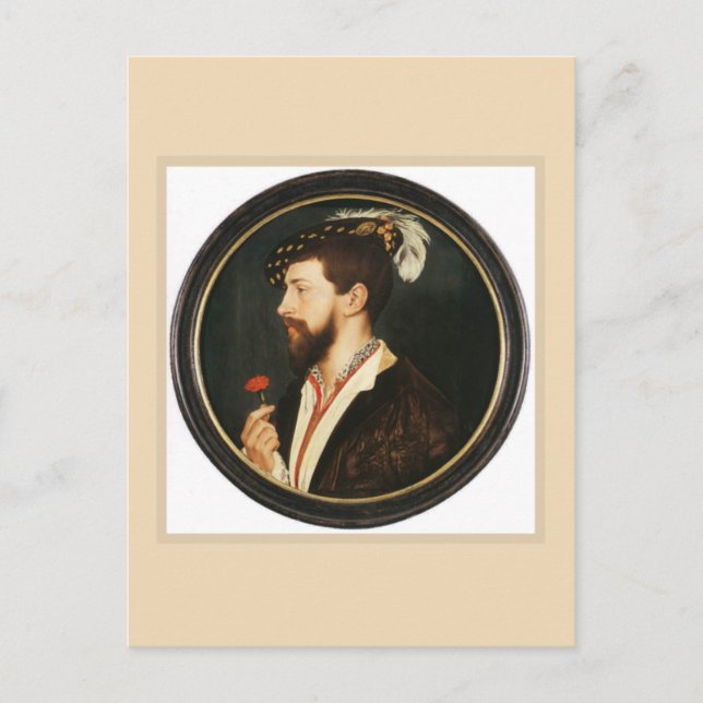 Porträtt till Simon George av Hans Holbein Younger Vykort (Framsida)