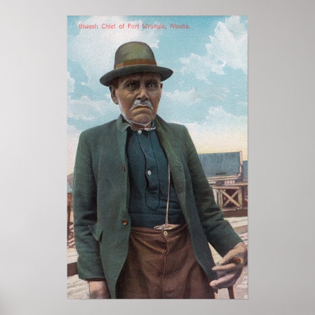 Porträtt till Siwash Chief of Fort Wrangle Poster (Framsidan)