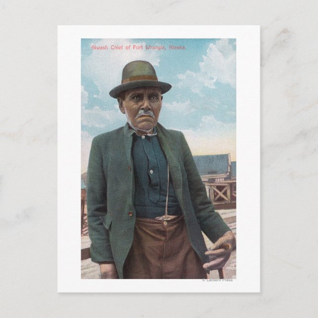 Porträtt till Siwash Chief of Fort Wrangle Vykort (Framsida)