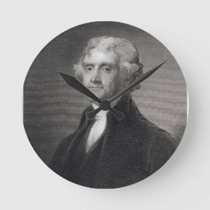 Porträtt till Thomas Jefferson, graverad av Henry Rund Klocka