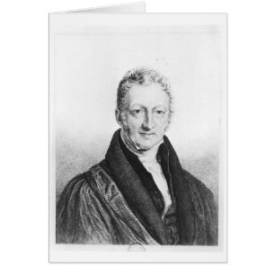 Porträtt till Thomas Robert Malthus Hälsningskort