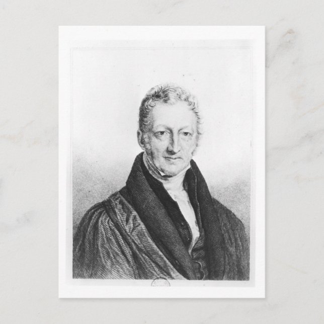 Porträtt till Thomas Robert Malthus Vykort (Framsida)