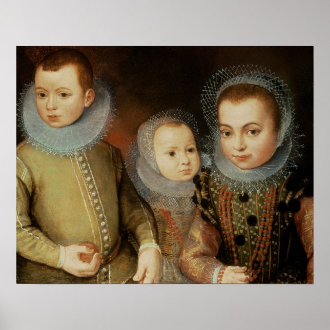 Porträtt till tre Tudor Children Poster (Framsidan)
