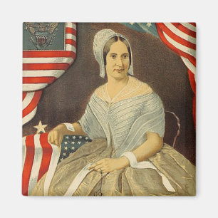 Porträtt US för Betsy Ross första amerikanska Magnet