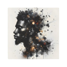 Porträtt: Vattenfärg och Bläck Stänk Art