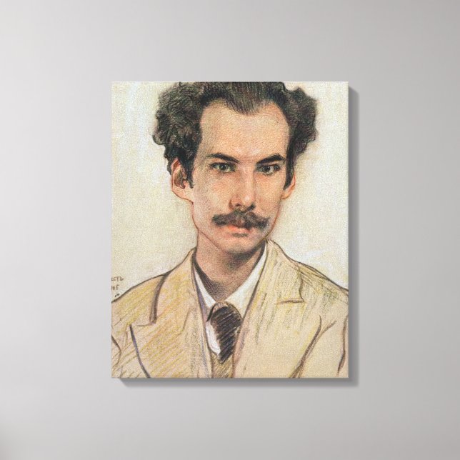 Porträtt vid Boris Nikolayevich Bugaev (1880-1934) Canvastryck (Framsida)