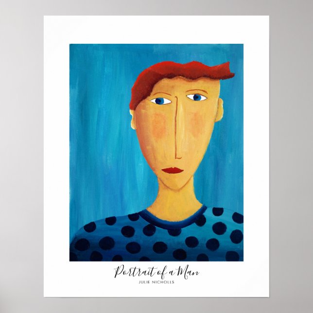 Porträtt vid en manmålning poster (Framsidan)