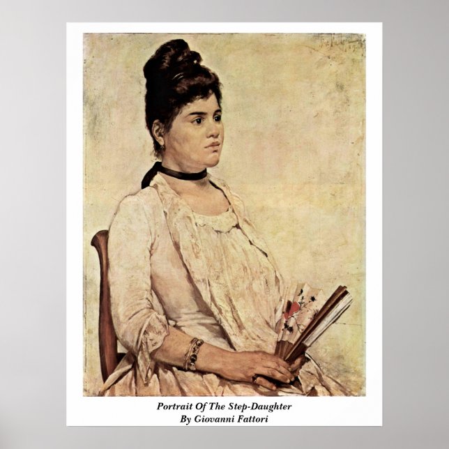 Porträtt vid fotnoten av Giovanni Fattori Poster (Framsidan)