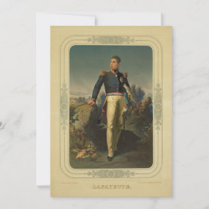 Porträtt vid Fransk general Marquis de Lafayette