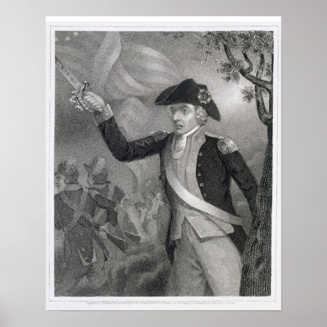 Porträtt vid general Francis Marion i slaget vid Poster (Framsidan)