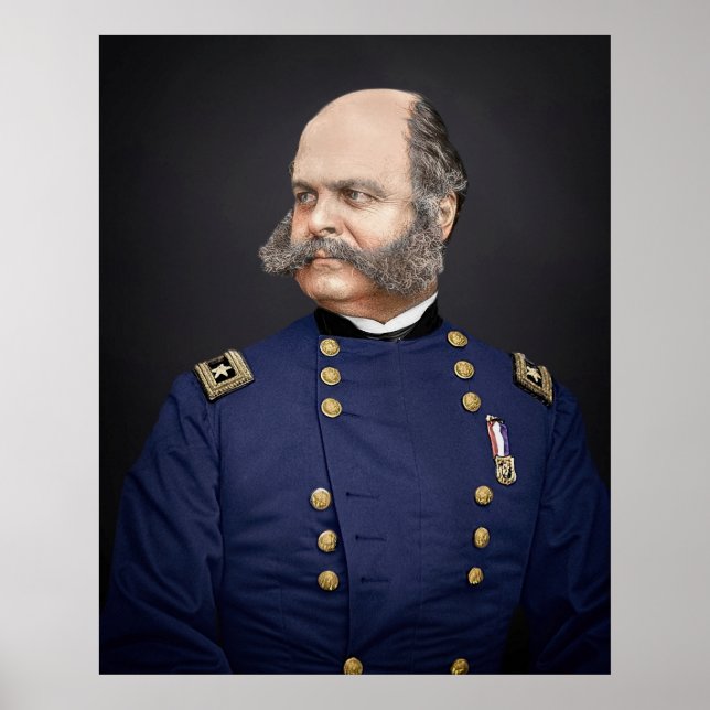 Porträtt vid generalmajor Ambrose Burnside Poster (Framsidan)