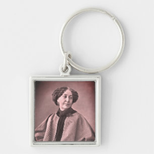 Porträtt vid George Sand av Nadar Fyrkantig Silverfärgad Nyckelring