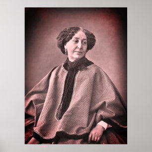 Porträtt vid George Sand av Nadar Poster