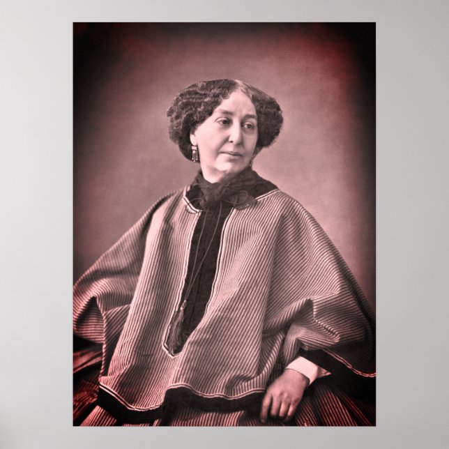Porträtt vid George Sand av Nadar Poster (Framsidan)