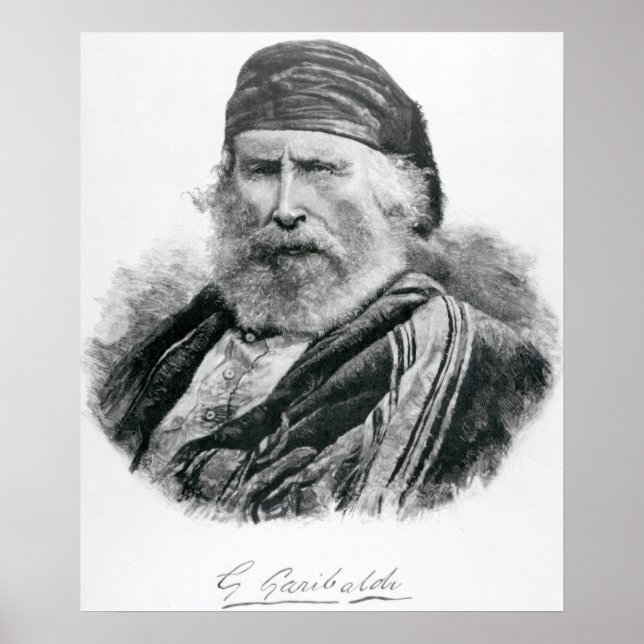 Porträtt vid Giuseppe Garibaldi Poster (Framsidan)