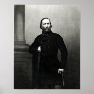 Porträtt vid Giuseppe Garibaldi Poster