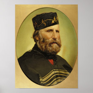 Porträtt vid Giuseppe Garibaldi Poster
