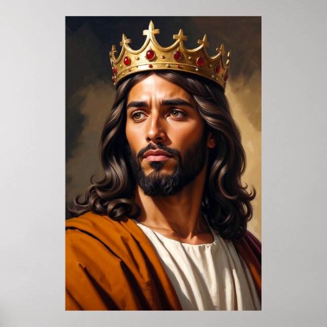 Porträtt vid Jesus vid Golden Krona Poster (Framsidan)