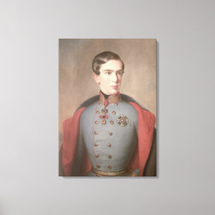 Porträtt vid kejsare Franz Joseph av Österrike Canvastryck