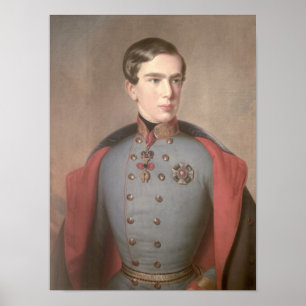 Porträtt vid kejsare Franz Joseph av Österrike Poster