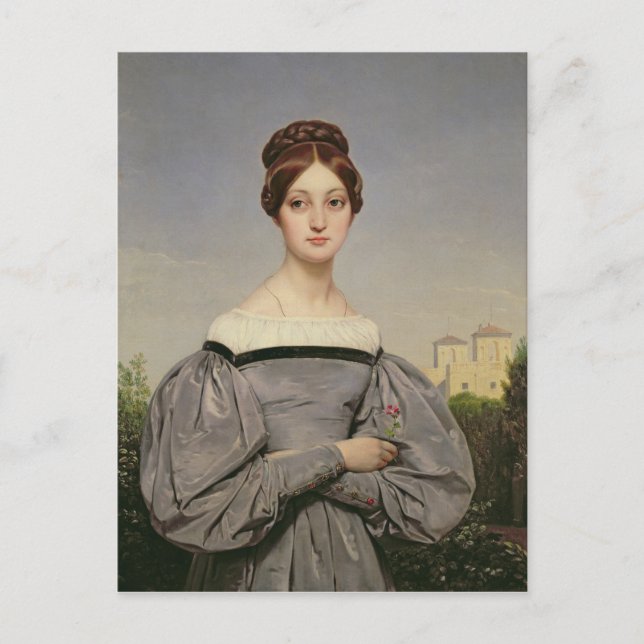 Porträtt vid Louise Vernet Dotter till Vykort (Framsida)