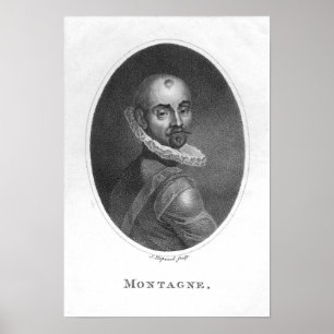 Porträtt vid Michel de Montaigne Poster