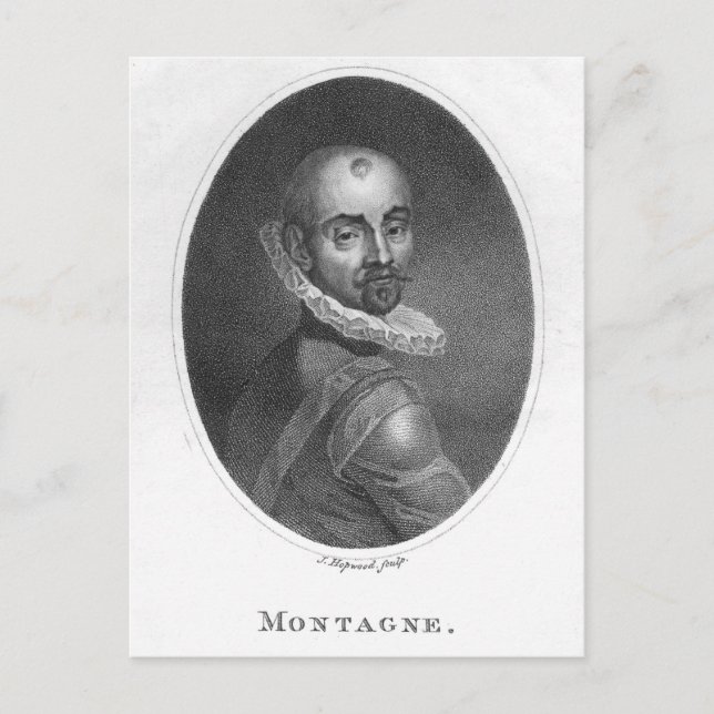 Porträtt vid Michel de Montaigne Vykort (Framsida)