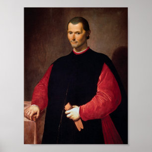 Porträtt vid Niccolò Machiavelli Poster