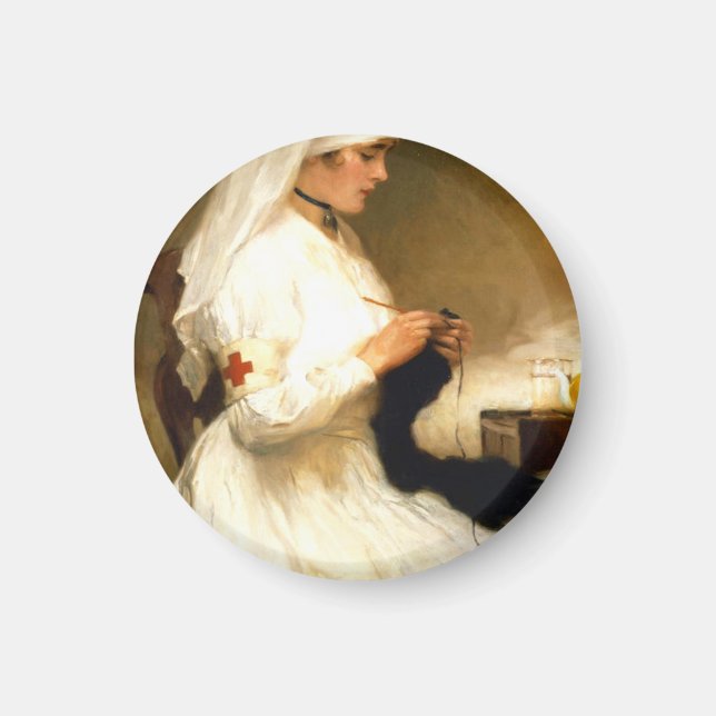 Porträtt vid Nurse Red Kor - Gabriel Nicolet Magnet (Framsidan)