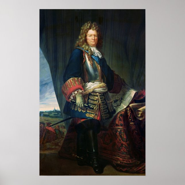 Porträtt vid Sebastien le Prestre de Vauban Poster (Framsidan)