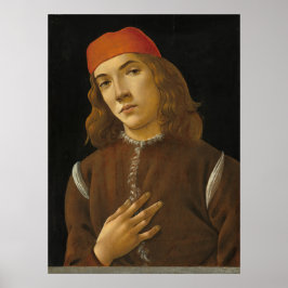 Porträtt Youth - Sandro Botticelli Fine Art Poster