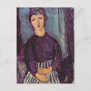 Porträtt Zofe av Amedeo Modigliani Vykort