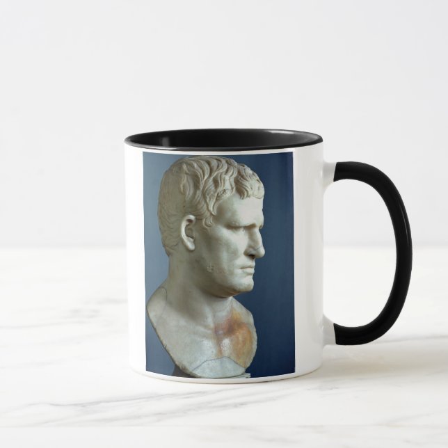 Porträttbyst av den Agrippa (63-12 BC) romaren Mugg (Höger)