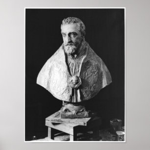 Porträttbyst av den Francois d'Escoubleauen Poster
