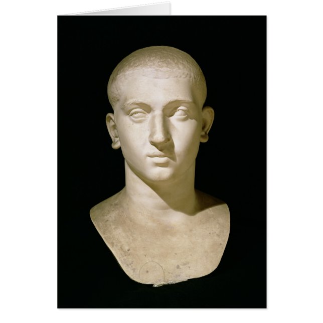 Porträttbyst av kejsaren Severus Alexander Hälsningskort (Framsidan)