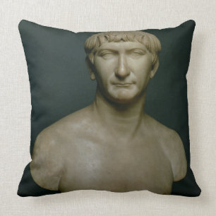 Porträttbyst av kejsaren Trajan (53-117 ANNONSEN) Kudde