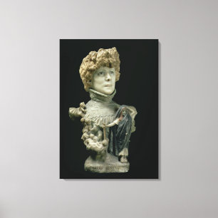 Porträttbyst av Sarah Bernhardt (1844-1923) Frenc Canvastryck
