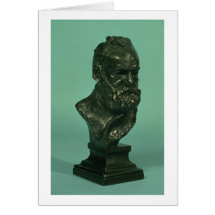 Porträtthuvud av Victor Hugo (1802-85) (brons), Hälsningskort