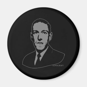 Porträttmagnet för HP Lovecraft Magnet
