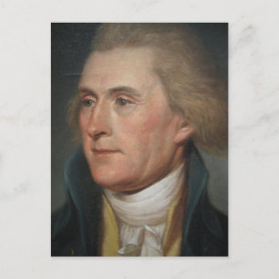 Porträttmålning av Thomas Jefferson Vykort