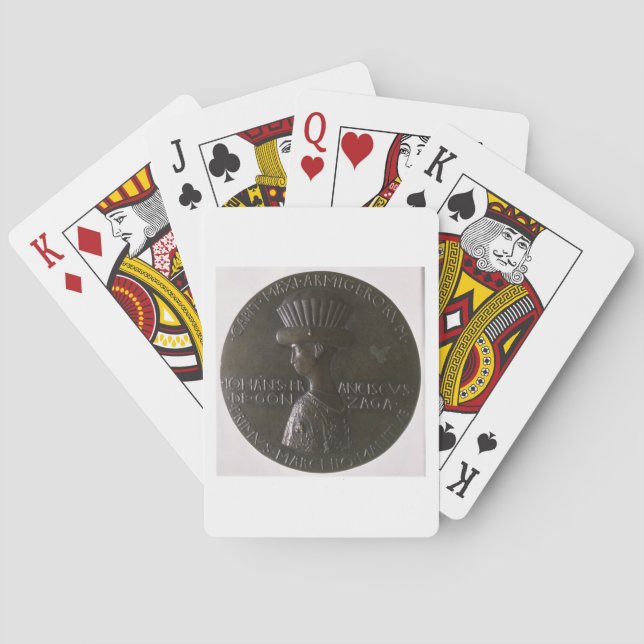 Porträttmedalj som visar Gianfrancesco Gonzaga (13 Casinokort (Baksidan)