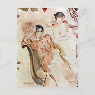 Porträttstudier av Jeanne Pontillon av Morisot Vykort