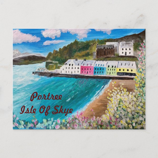 Portree Isle of Skye Scotland Helg Vykort (Framsida)