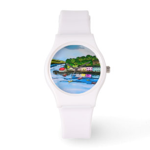 Portree Isle of Skye Scotland-målning Armbandsur
